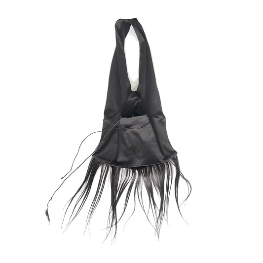 RESKINNED HUMAN HAIR TOTE BAG VII